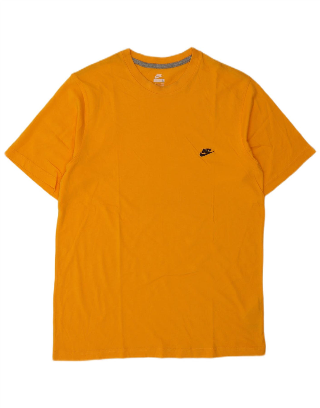 Nike Mens T-Shirt Top UK 42/44 Large Orange Cotton
