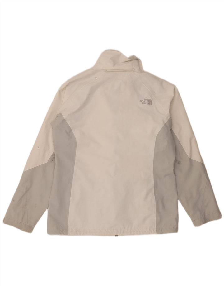 The North Face Womens Rain Jacket UK 16 Large White Colourblock Polyester