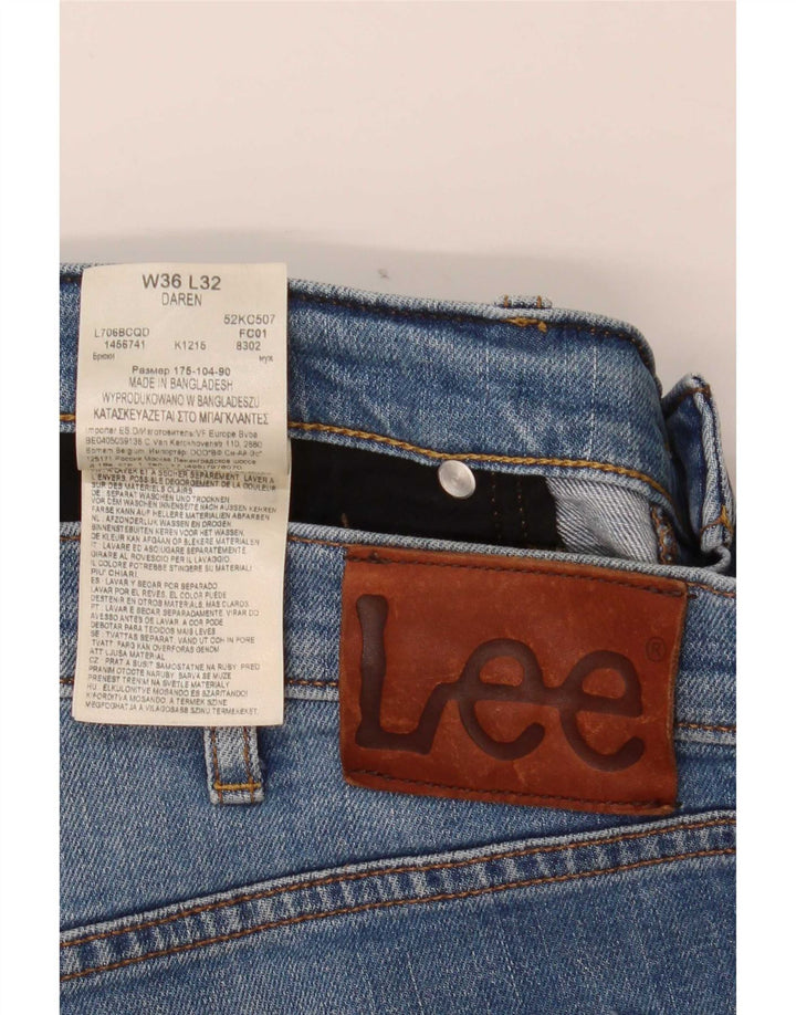 Lee Mens Daren Slim Jeans W36 L32 Blue Cotton