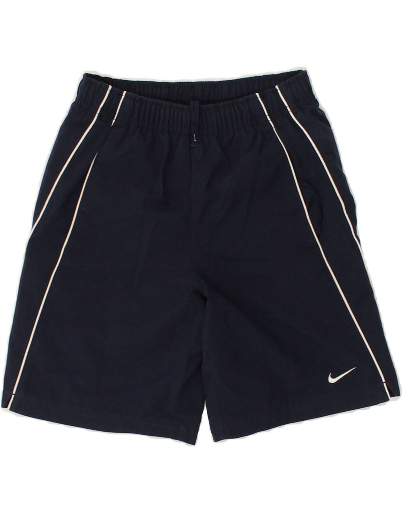 NIKE Boys Sport Shorts 6-7 Years Navy Blue Polyester | Vintage Nike | Thrift | Second-Hand Nike | Used Clothing | Messina Hembry 