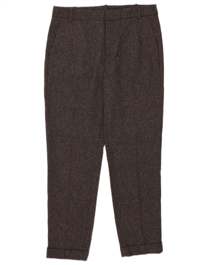 Zara Womens Slim Suit Trousers Medium W28 L27 Brown Flecked