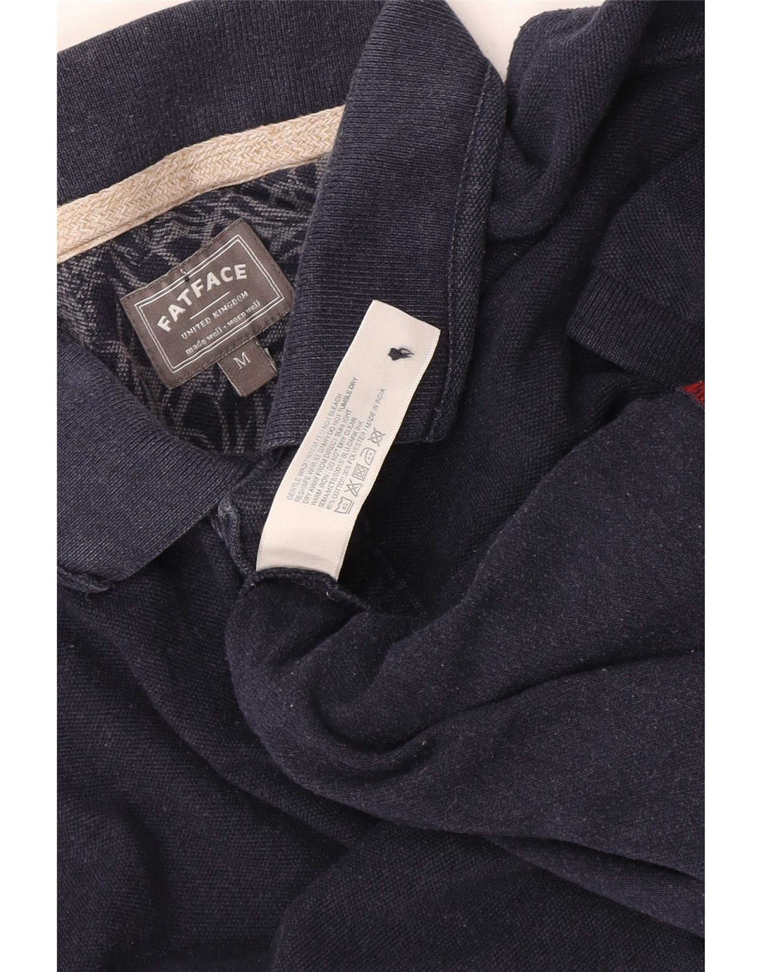 Fat Face Mens Polo Shirt Medium Navy Blue Cotton