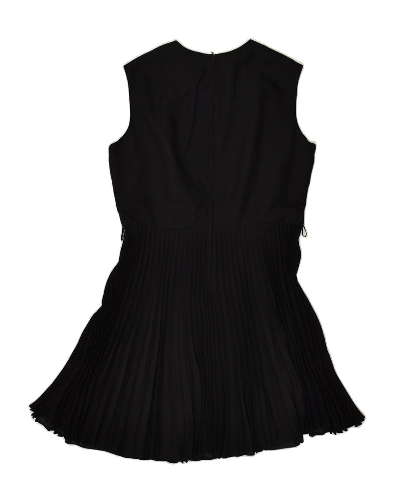 VINTAGE Womens Sleeveless Basic Dress IT 44 Medium Black Triacetate | Vintage Vintage | Thrift | Second-Hand Vintage | Used Clothing | Messina Hembry 