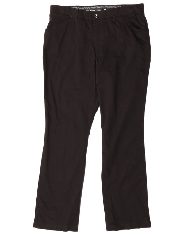 Lee Womens Total Freedom Straight Casual Trousers US 14 XL W34 L31 Black