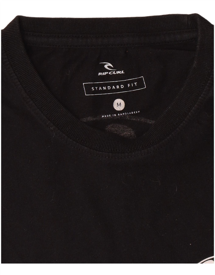 Rip Curl Mens Standard Fit Graphic T-Shirt Top Medium Black