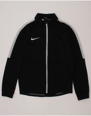 NIKE Boys Dri Fit Tracksuit Top Jacket 10-11 Years Medium Black