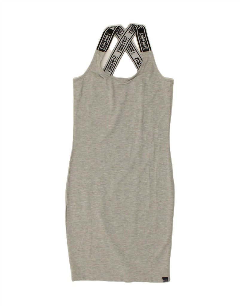 SUPERDRY Womens Bodycon Dress UK 8 Small  Grey Viscose | Vintage Superdry | Thrift | Second-Hand Superdry | Used Clothing | Messina Hembry 