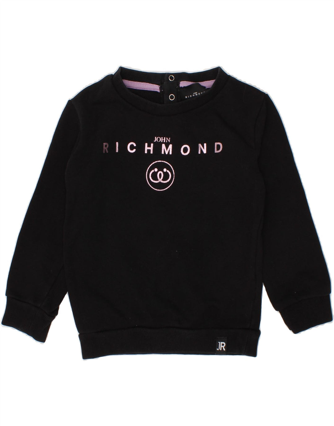 RICHMOND Baby Girls Graphic Sweatshirt Jumper 12-18 Months Black Cotton Vintage Richmond and Second-Hand Richmond from Messina Hembry 