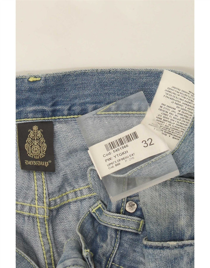 Dondup Mens Straight Jeans W32 L30 Blue Cotton