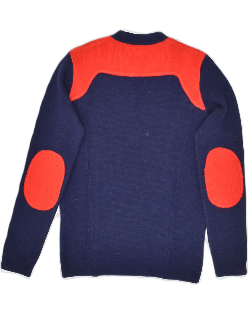 L' ALPINA Girls Crew Neck Jumper Sweater 14-15 Years Navy Blue Colourblock | Vintage L' Alpina | Thrift | Second-Hand L' Alpina | Used Clothing | Messina Hembry 