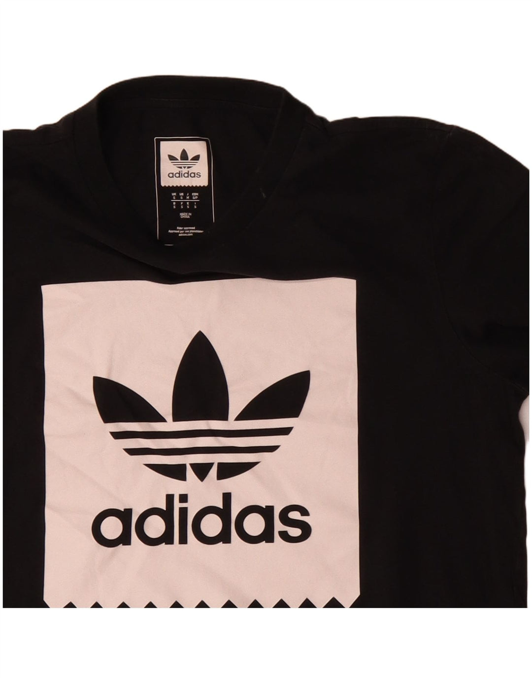 Adidas Mens Graphic T-Shirt Top Small Black Cotton