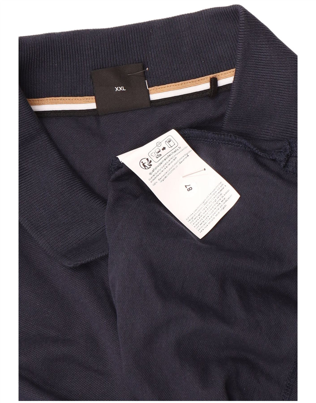 Hugo Boss Mens Polo Shirt 2XL Navy Blue Cotton