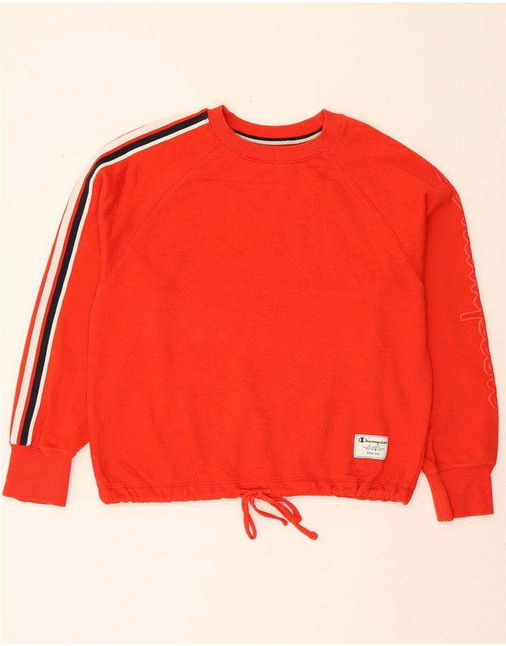 CHAMPION Womens Graphic Sweatshirt Jumper UK 14 Medium Red Vintage Champion and Second-Hand Champion from Messina Hembry 