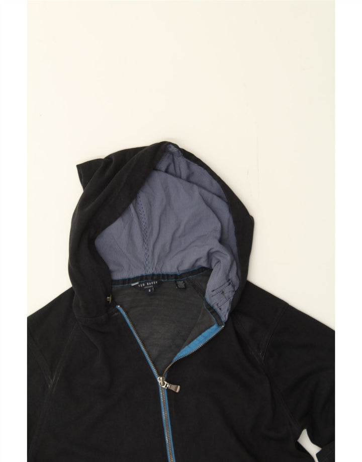 TED BAKER Womens Zip Hoodie Sweater Size 2 Small Black Viscose Vintage Ted Baker and Second-Hand Ted Baker from Messina Hembry 