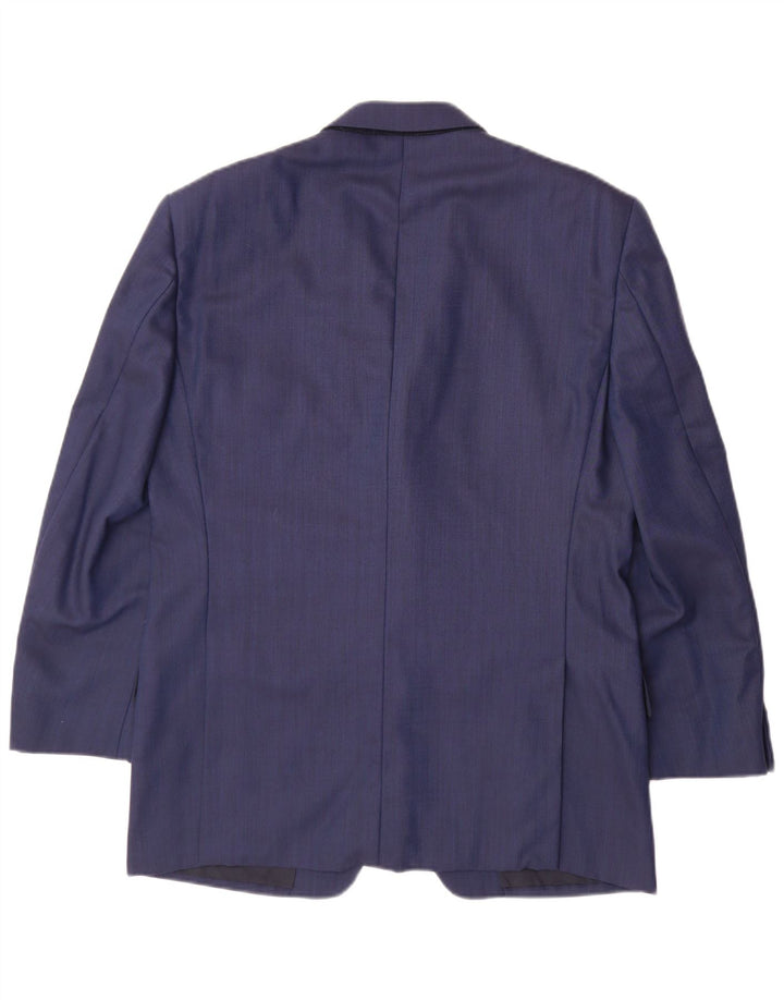 EMANUEL UNGARO Mens 3 Button Blazer Jacket IT 50 Large Navy Blue