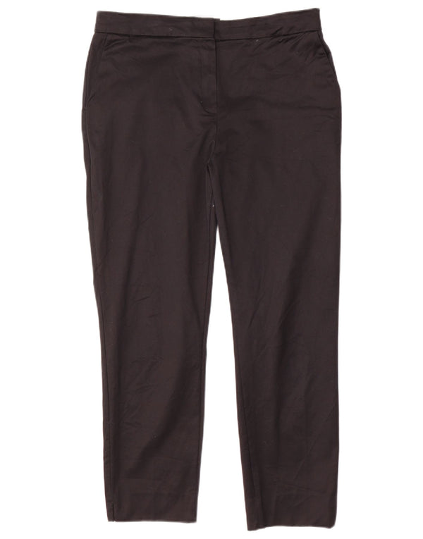 Marks & Spencer Womens Slim Suit Trousers UK 12 Medium W32 L25 Black Cotton
