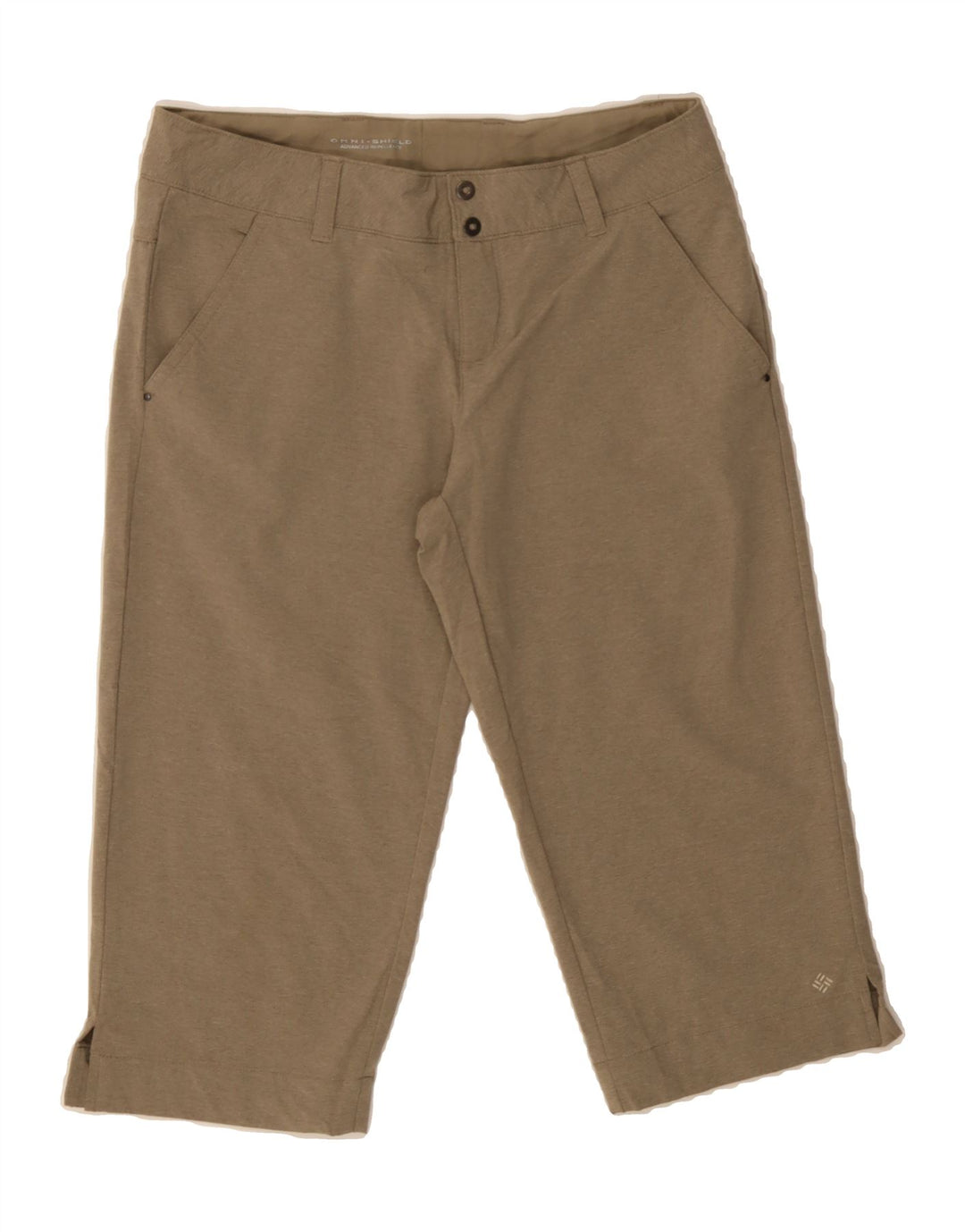 COLUMBIA Womens Omni-Shield Straight Capri Trousers US 6 Medium W30  Brown Vintage Columbia and Second-Hand Columbia from Messina Hembry 