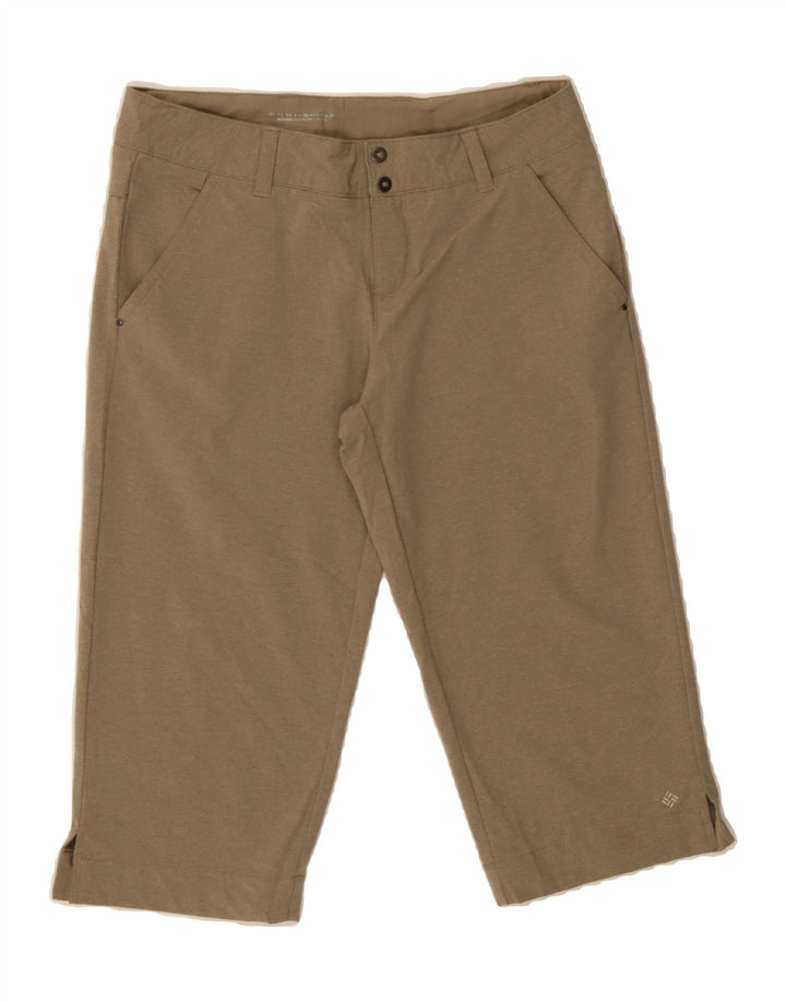 COLUMBIA Womens Omni-Shield Straight Capri Trousers US 6 Medium W30  Brown Vintage Columbia and Second-Hand Columbia from Messina Hembry 