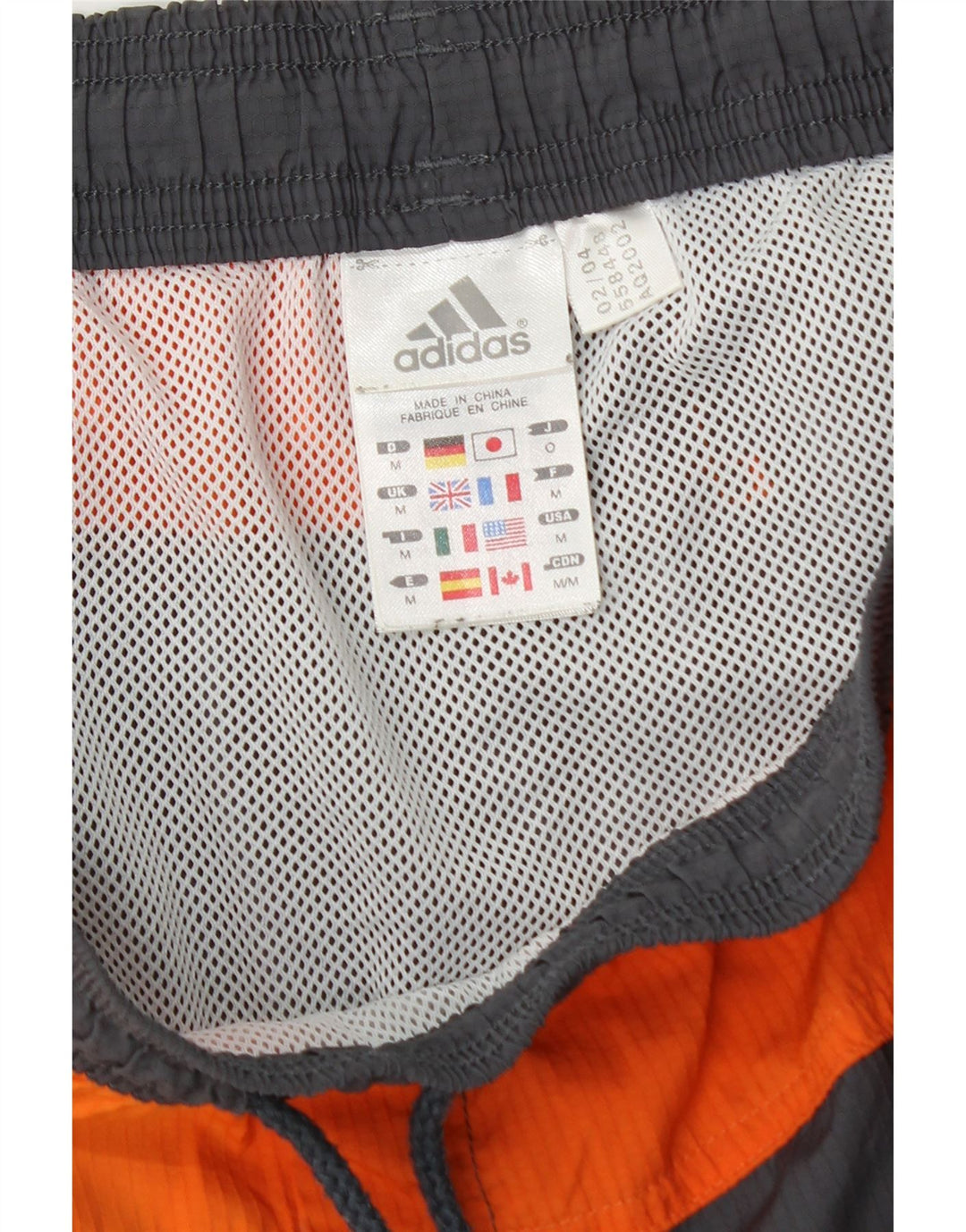 ADIDAS Mens Graphic Swimming Shorts Medium  Grey Colourblock Polyester