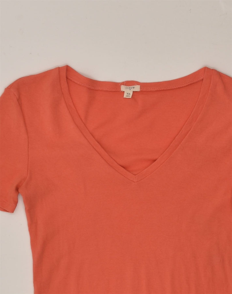 J. CREW Womens T-Shirt Top UK 4 XS Orange Cotton | Vintage J. Crew | Thrift | Second-Hand J. Crew | Used Clothing | Messina Hembry 