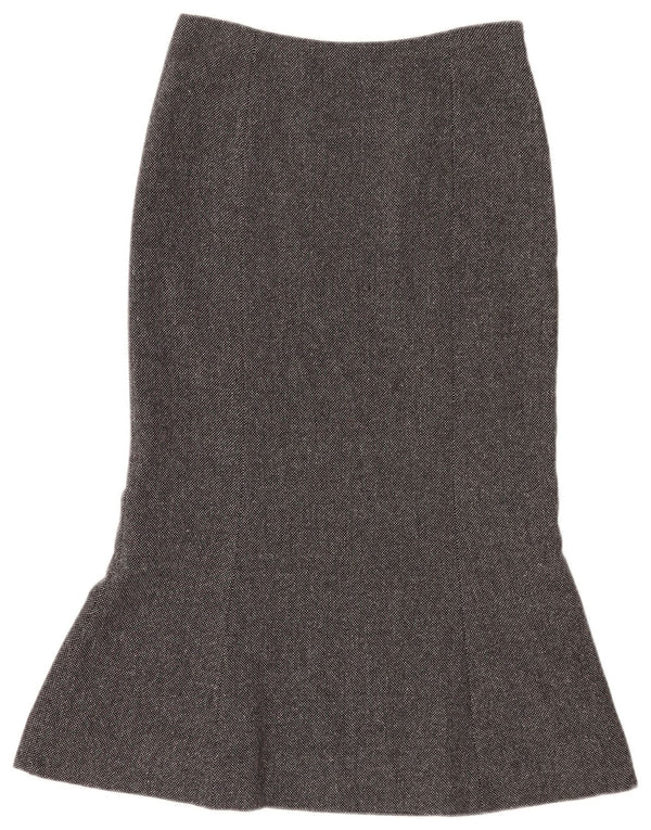 Hobbs Womens Trumpet Skirt UK 10 Small W28  Grey Wool