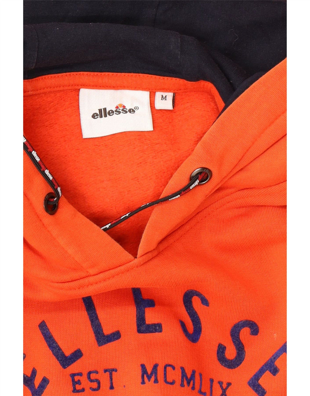 ELLESSE Mens Graphic Hoodie Jumper Medium Orange