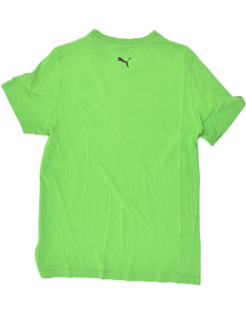 PUMA Mens Graphic T-Shirt Top Medium Green Vintage Puma and Second-Hand Puma from Messina Hembry 