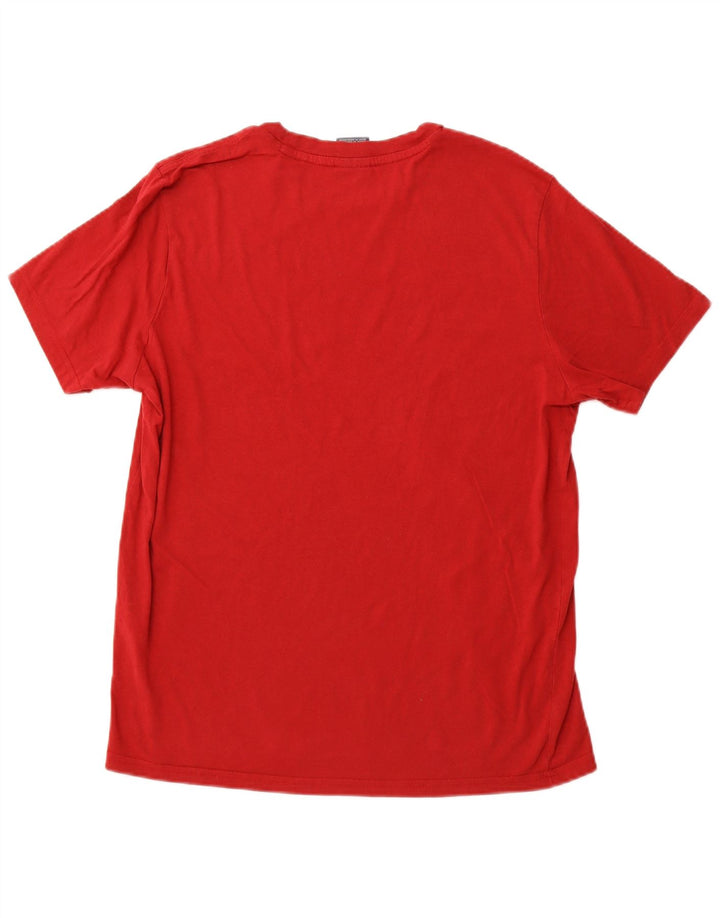 CHAMPION Mens Graphic T-Shirt Top Large Red Cotton