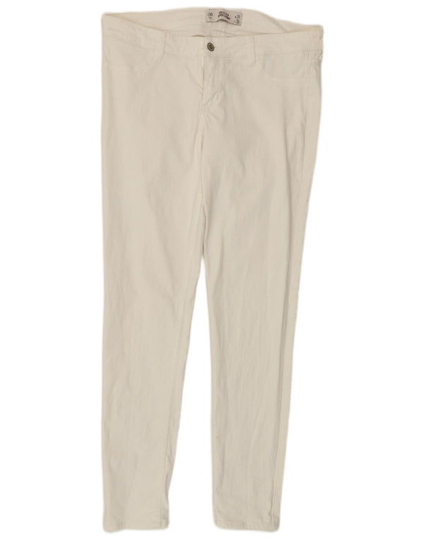HOLLISTER Womens Super Skinny Jeans US 13 Large W31 L31 White Cotton