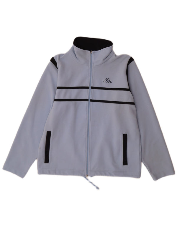 KAPPA Womens Tracksuit Top Jacket UK 14 Medium Blue Colourblock Polyester