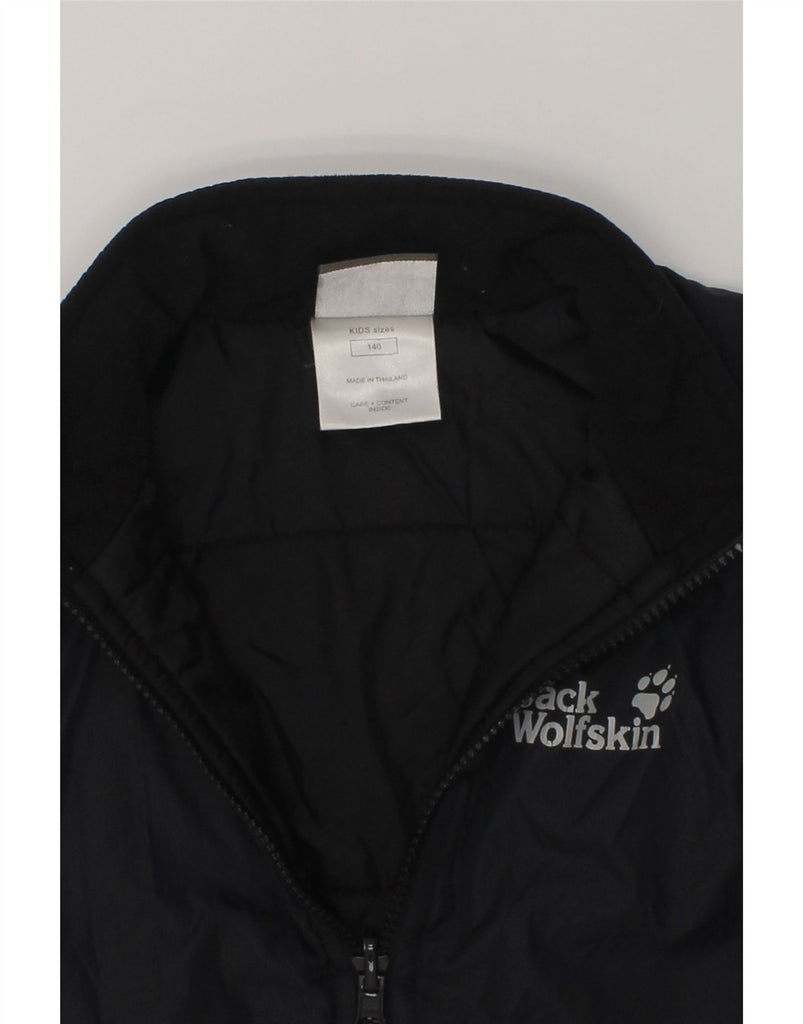 JACK WOLFSKIN Boys Bomber Jacket 9-10 Years Black Polyamide | Vintage Jack Wolfskin | Thrift | Second-Hand Jack Wolfskin | Used Clothing | Messina Hembry 