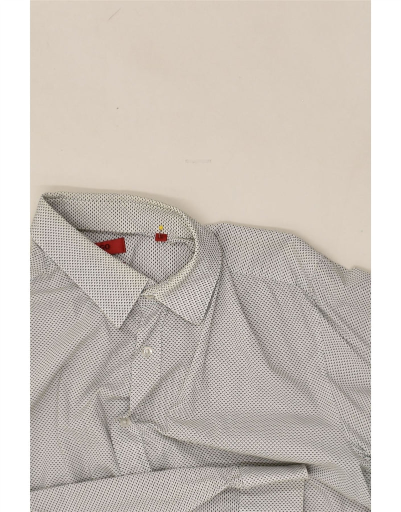 HUGO BOSS Mens Slim Fit Shirt XL Grey Spotted Cotton | Vintage Hugo Boss | Thrift | Second-Hand Hugo Boss | Used Clothing | Messina Hembry 