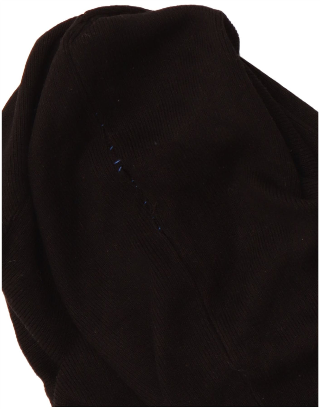 ZARA Womens Crop Roll Neck Jumper Sweater UK 12 Medium Black Viscose