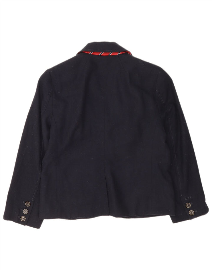 Abercrombie & Fitch Womens 2 Button Blazer Jacket UK 12 Medium Navy Blue