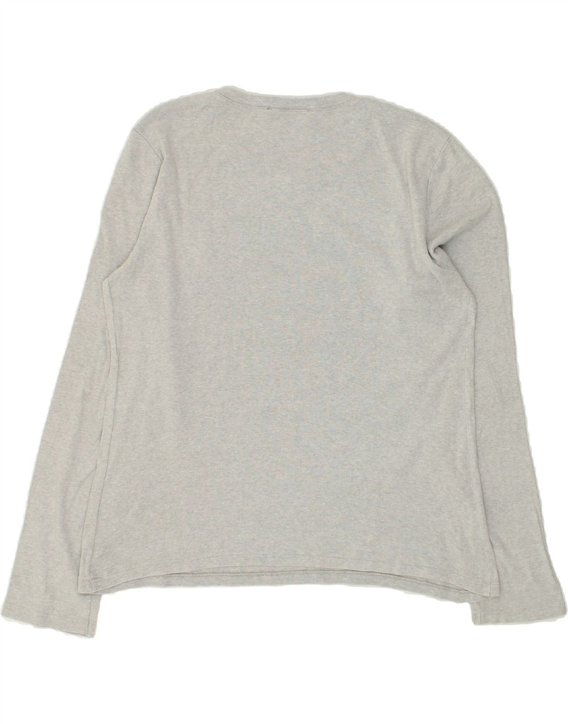 RALPH LAUREN Womens Top Long Sleeve UK 18 XL Grey Cotton | Vintage Ralph Lauren | Thrift | Second-Hand Ralph Lauren | Used Clothing | Messina Hembry 