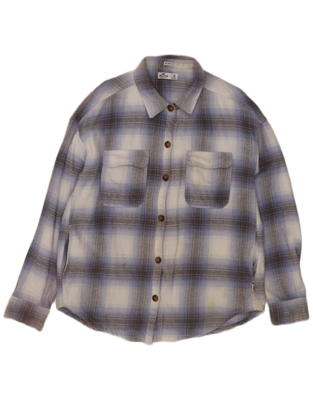 Hollister Womens Boyfriend Fit Flannel Shirt Medium Multicoloured Plaid
