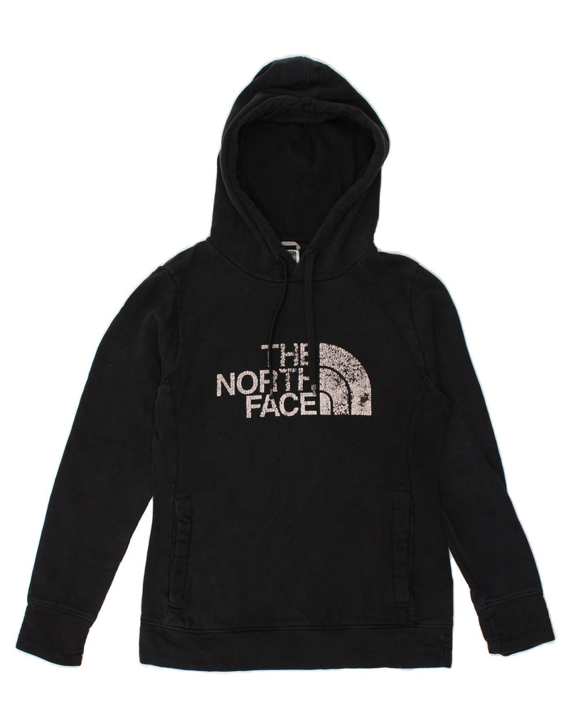 THE NORTH FACE Womens Graphic Hoodie Jumper UK 10 Small Black Cotton | Vintage The North Face | Thrift | Second-Hand The North Face | Used Clothing | Messina Hembry 