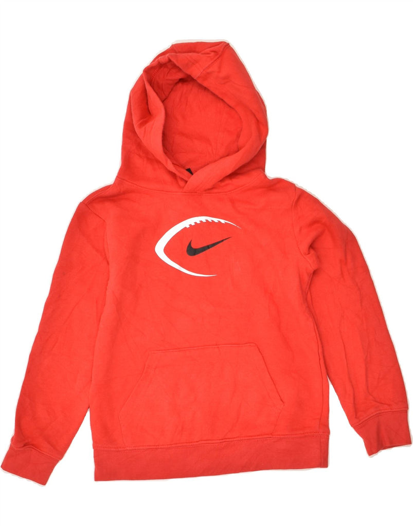 NIKE Boys Graphic Hoodie Jumper 6-7 Years Red | Vintage Nike | Thrift | Second-Hand Nike | Used Clothing | Messina Hembry 