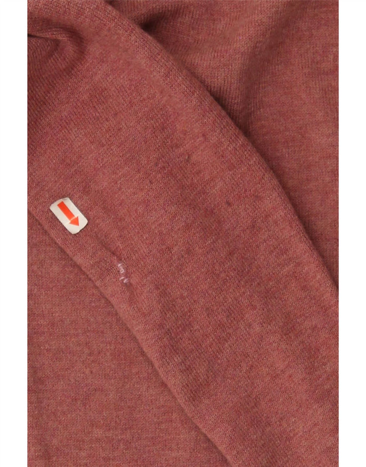 FAT FACE Womens Longline Open Cardigan Sweater UK 14 Large Pink Wool Vintage Fat Face and Second-Hand Fat Face from Messina Hembry 