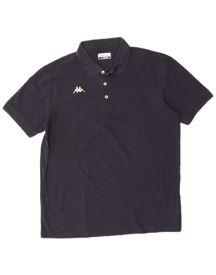Kappa Mens Polo Shirt XL Navy Blue Cotton