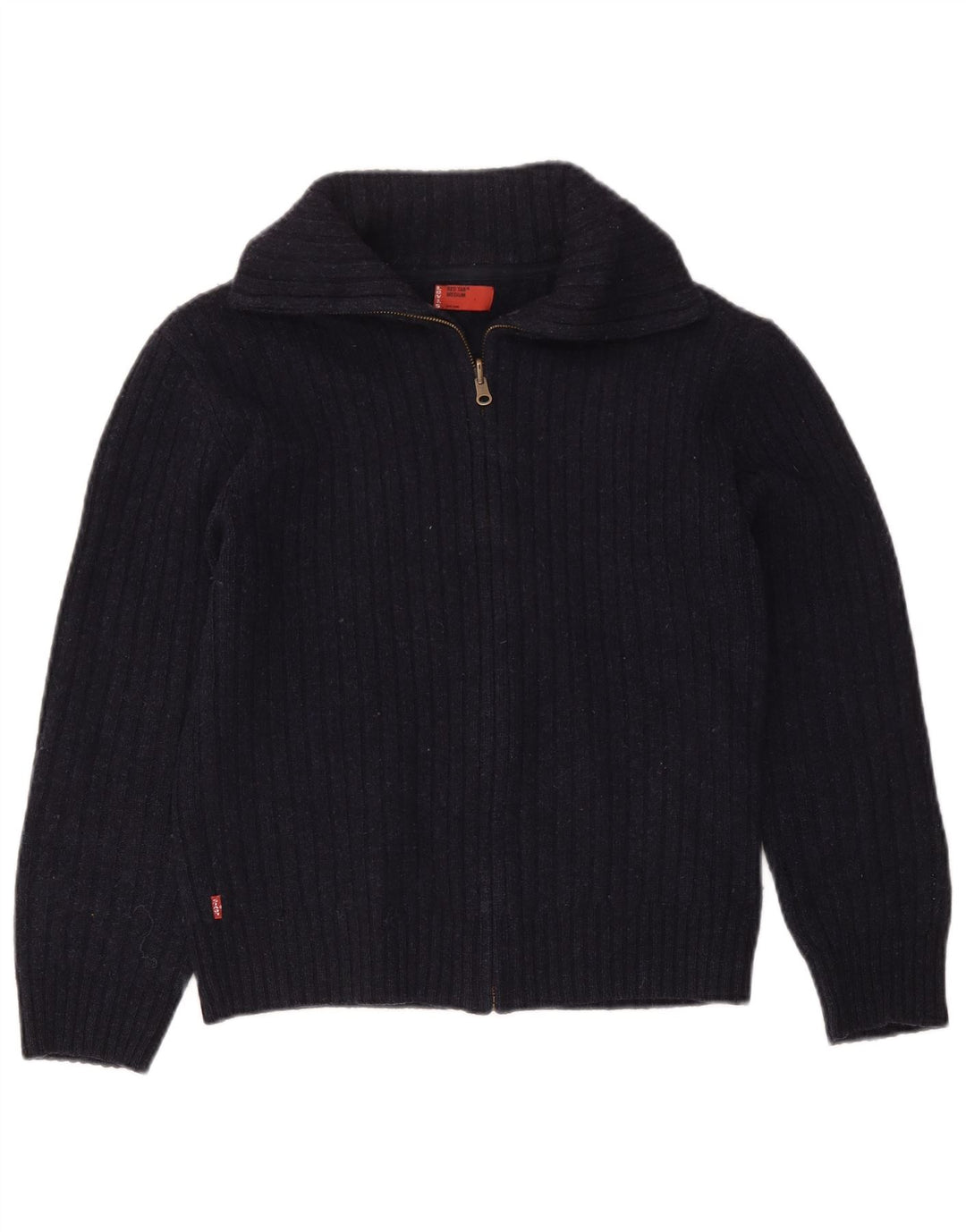 LEVI'S Womens Cardigan Sweater UK 12 Medium Navy Blue