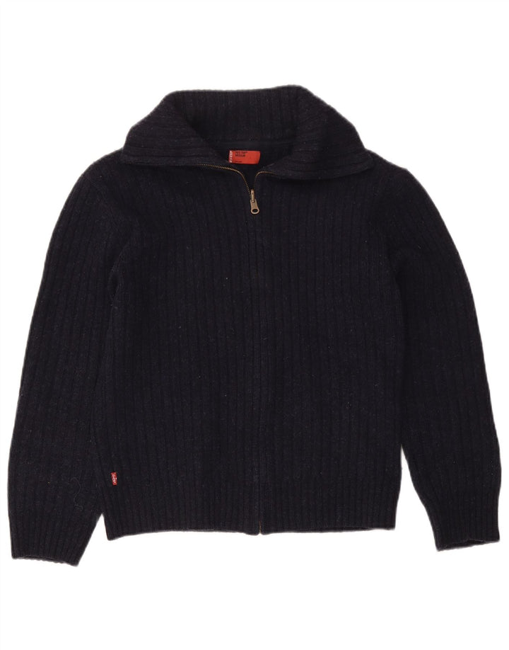 LEVI'S Womens Cardigan Sweater UK 12 Medium Navy Blue