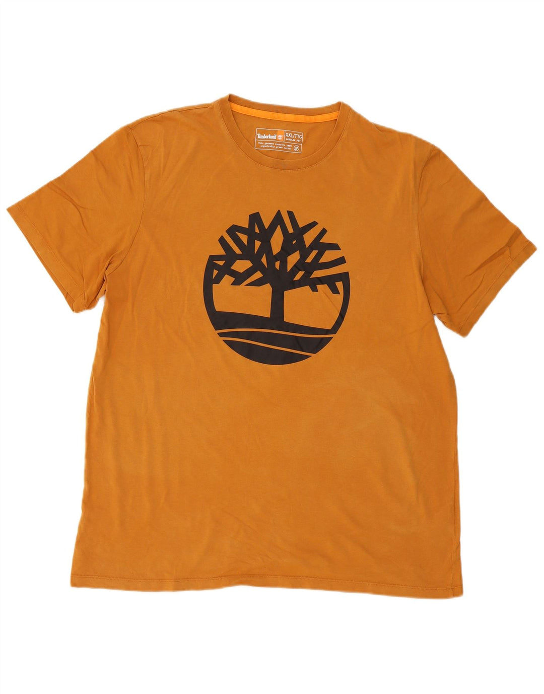 Timberland Mens Regular Fit Regular Fit Graphic T-Shirt Top 2XL Orange Logo