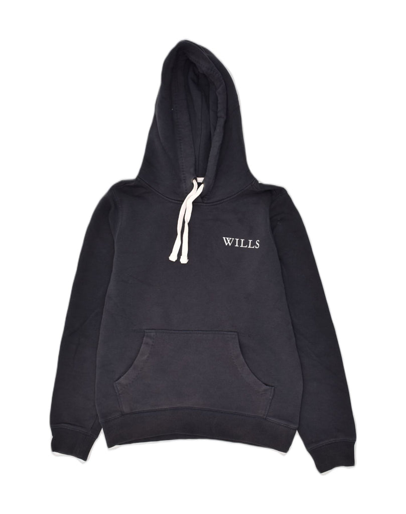 JACK WILLS Womens Hoodie Jumper UK 6 XS Navy Blue Cotton | Vintage Jack Wills | Thrift | Second-Hand Jack Wills | Used Clothing | Messina Hembry 