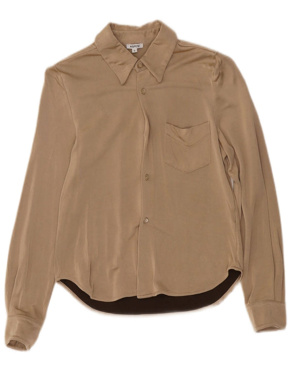 Aspesi Womens Shirt UK 10 Small Beige