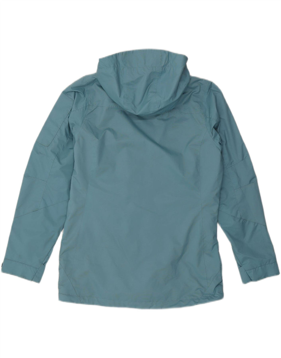 IGUANA Womens Hooded Rain Jacket EU 40 Medium Blue Nylon