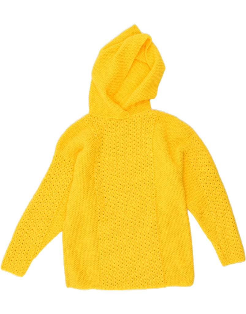 VINTAGE Womens Hooded Jumper Sweater UK 12 Medium Yellow | Vintage Vintage | Thrift | Second-Hand Vintage | Used Clothing | Messina Hembry 