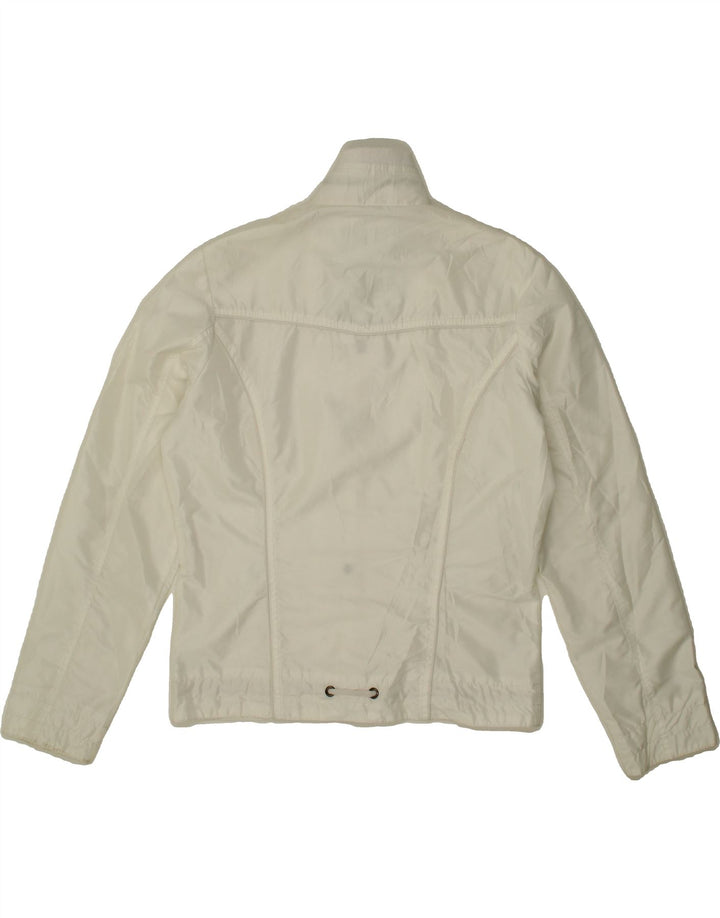 CARRERA Womens Bomber Jacket UK 14 Medium White Vintage Carrera and Second-Hand Carrera from Messina Hembry 