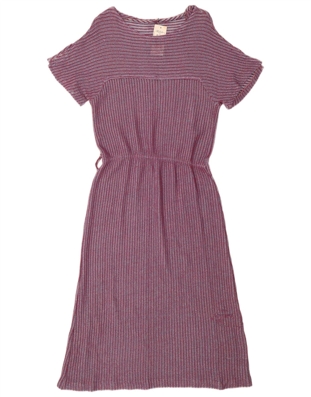 Vintage Womens A-Line Dress IT 46 Large Purple Striped