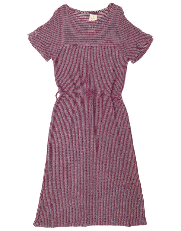 Vintage Womens A-Line Dress IT 46 Large Purple Striped